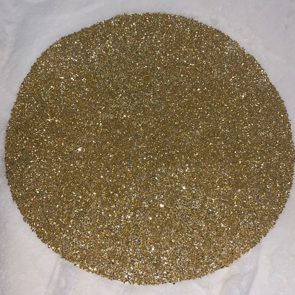 Sparkles Luminous Rhinestone Diamond Gold Placemat